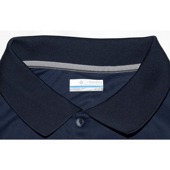 Columbia Omni-Shade PFG Men's Short Sleeve Polo‎ Blue Shirt Size 2XL - Picture 5 of 6